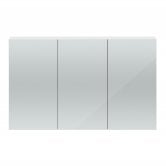 Hudson Reed Quartet 3 Door Mirrored Cabinet 1350mm Wide - Gloss White