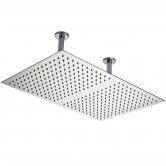 Hudson Reed Rectangular Ceiling Mounted Shower Head And Ceiling Arm 600mm x 400mm - Chrome