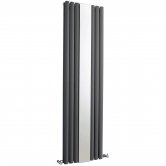 Hudson Reed Revive Double Designer Vertical Radiator Mirror 1800mm H x 499mm W Anthracite