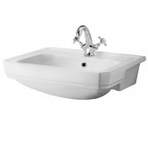 Hudson Reed Richmond Semi Recessed Basin 560mm Wide - 1 Tap Hole