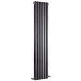 Hudson Reed Salvia Double Designer Vertical Radiator 1800mm H x 377mm W Anthracite