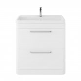 Hudson Reed Solar Floor Standing Vanity Unit with Basin 800mm Wide - Pure White