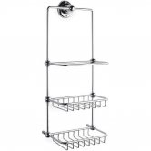 Hudson Reed Traditional Shower Tidy, 3 Tier, Chrome