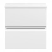 Hudson Reed Urban Wall Hung 2-Drawer Vanity Unit with Worktop 500mm Wide - Satin White