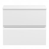 Hudson Reed Urban Wall Hung 2-Drawer Vanity Unit with Worktop 600mm Wide - Satin White