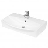 Hudson Reed Vessel Sit-On Countertop Basin 600mm Wide - 1 Tap Hole