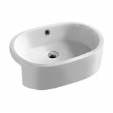 Hudson Reed Semi Recessed Basin 570mm Wide - 0 Tap Hole