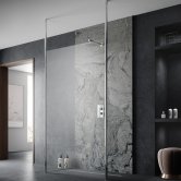 Hudson Reed Wetroom Screen 700mm Wide with Ceiling Post - 8mm Glass