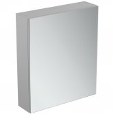 Ideal Standard 1-Door Mirror Cabinet 600mm Wide - Aluminium