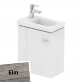 Ideal Standard Concept Space Wall Hung Vanity Unit with LH Basin 450mm Wide - Elm