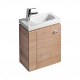 Ideal Standard Concept Space Wall Hung Vanity Unit with LH Basin 450mm Wide - American Oak