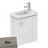 Ideal Standard Concept Space Wall Hung Vanity Unit with RH Basin 450mm Wide - Elm