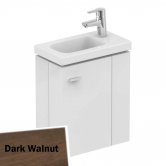 Ideal Standard Concept Space Wall Hung Vanity Unit with RH Basin 450mm Wide - Dark Walnut