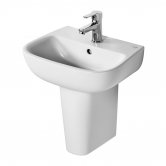 Ideal Standard Echo Handrinse Basin and Small Semi Pedestal 450mm Wide - 1 Tap Hole