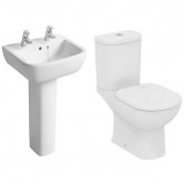 Ideal Standard Tempo Value Suite Close Coupled Toilet 2 Tap Hole Basin White