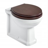 Ideal Standard Waverley Back to Wall Toilet 500mm Projection - Mahogany Seat