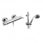 Impey Shower Extra-Long Riser Rail Hose and Head Pack Chrome