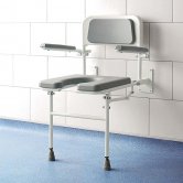Impey Deluxe Fold-Down Horseshoe Padded Shower Seat with Back & Arms
