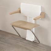Impey Slimfold Shower Seat, Sandstone
