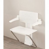 Impey Slimfold Bathroom Shower Seat - White