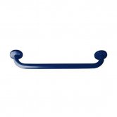Inta 800mm Powder Coated Hinged Grab Rail with Concealed Fixings and Toilet Roll Holder Blue