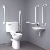 Inta Standard Doc M Pack with 6L Low Level Disabled Toilet - White