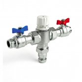 Intamix Pro V Thermostatic Mixing Valve 22mm with Isolating Unions