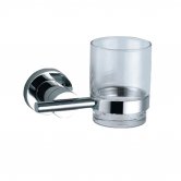 JTP Cora Glass Bathroom Tumbler Holder - Chrome