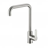 JTP Inox Square Kitchen Sink Mixer Tap Swivel Spout - Stainless Steel