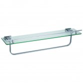 JTP Ludo Tempered Glass Shelf and Bar Chrome