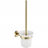 JTP Vos Toilet Brush and Holder - Brushed Brass