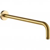 JTP Vos Wall Mounted Shower Arm 400mm - Brushed Brass