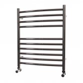 MaxHeat Camborne Curved Towel Rail 600mm High x 500mm Wide Polished Stainless Steel