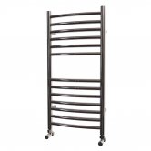 MaxHeat Camborne Curved Towel Rail, 800mm High x 400mm Wide, Polished Stainless Steel