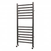 MaxHeat Falmouth Straight Heated Towel Rail 800mm H x 350mm W Stainless Steel