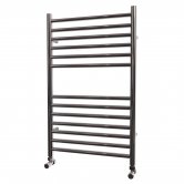 MaxHeat Falmouth Straight Heated Towel Rail 800mm H x 500mm W Stainless Steel
