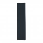 MaxHeat Grooved Double Designer Vertical Radiator 1600mm H x 372mm W - Anthracite