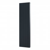 MaxHeat Grooved Double Designer Vertical Radiator 1800mm H x 466mm W - Anthracite