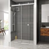 Merlyn 10 Series Sliding Shower Door 1000mm with 1000mm x 800mm Tray Left Handed - 10mm Glass