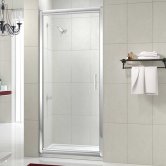 Merlyn 8 Series Infold Shower Door 700mm Wide Clear Glass
