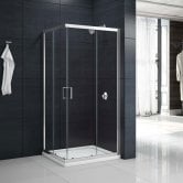 Merlyn Mbox Corner Entry Shower Enclosure 760mm x 760mm - 6mm Clear Glass