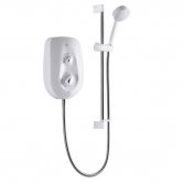 Mira Vie Electric Shower with Kit and Showerhead, 8.5kW, White/Chrome
