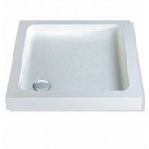 MX Classic Square Shower Tray with Waste 800mm x 800mm Flat Top - Stone Resin