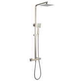Niagara Observa Square Thermostatic Bar Complete Mixer Shower - Brushed Nickel