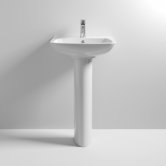 Nuie Ambrose Basin and Full Pedestal 500mm Wide - 1 Tap Hole