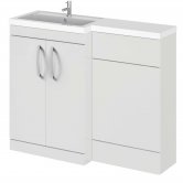 Nuie Arno LH Combination Unit with L-Shape Basin 1100mm Wide - Gloss Grey Mist