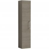 Nuie Arno Wall Hung 1-Door Tall Unit 300mm Wide - Grey Vicenza Oak