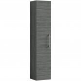 Nuie Arno Wall Hung 1-Door Tall Unit 300mm Wide - Anthracite Woodgrain