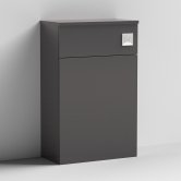Nuie Arno Compact Back to Wall WC Unit 500mm W x 200mm D - Gloss Grey