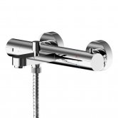 Nuie Arvan Wall Mounted Thermostatic Bath Shower Mixer Tap - Chrome